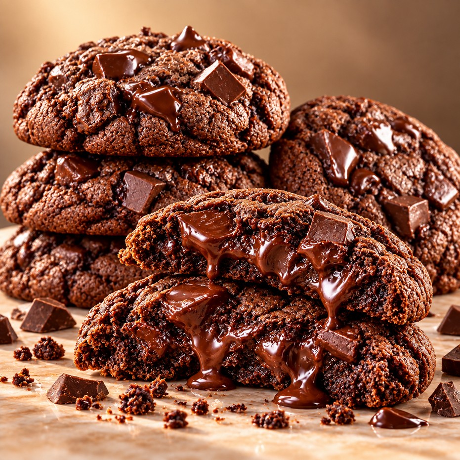 Double chocolate chunk cookies